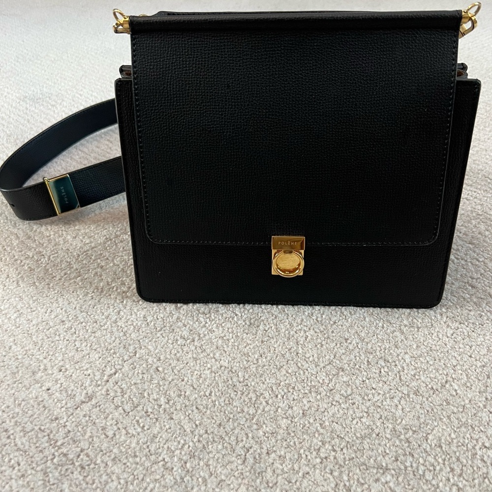 Polene numero sept EDITION - BLACK TEXTURED LEATHER